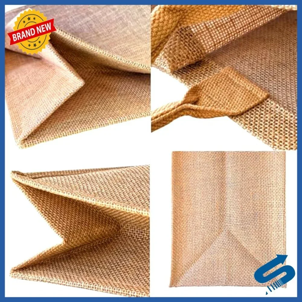 15 Pack Jute Tote Bags Reusable Eco-Friendly Natural Fiber Storage Bags